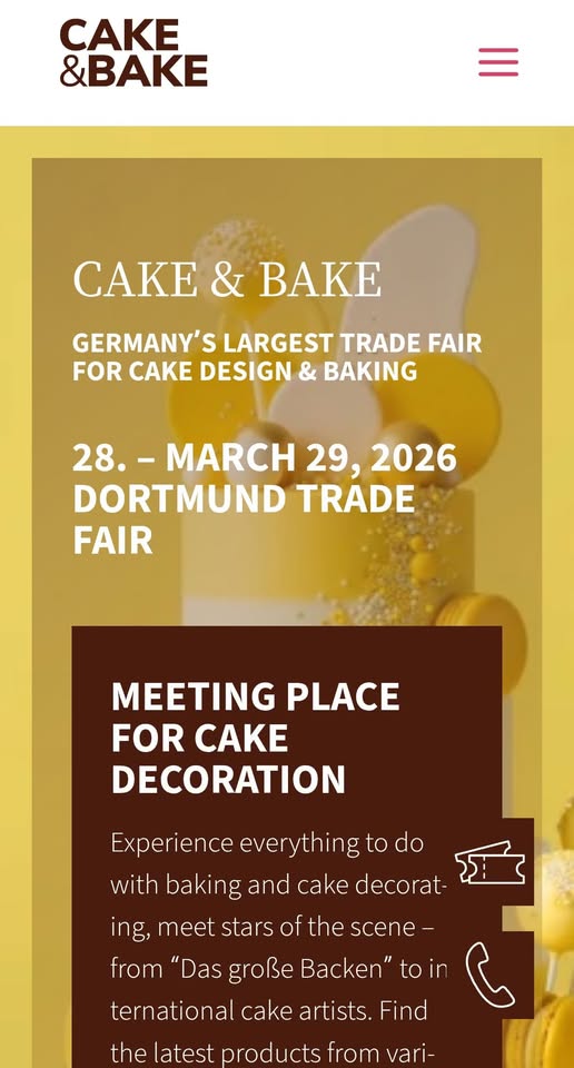 Cake & Bake Dortmund, editia 2026